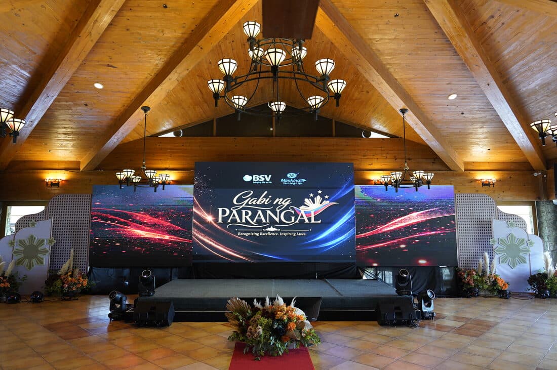 The awards night stage